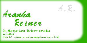 aranka reiner business card